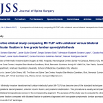 A prospective clinical study comparing MI-TLIF with unilateral versus bilateral transpedicular fixation in low grade lumbar spondylolisthesis