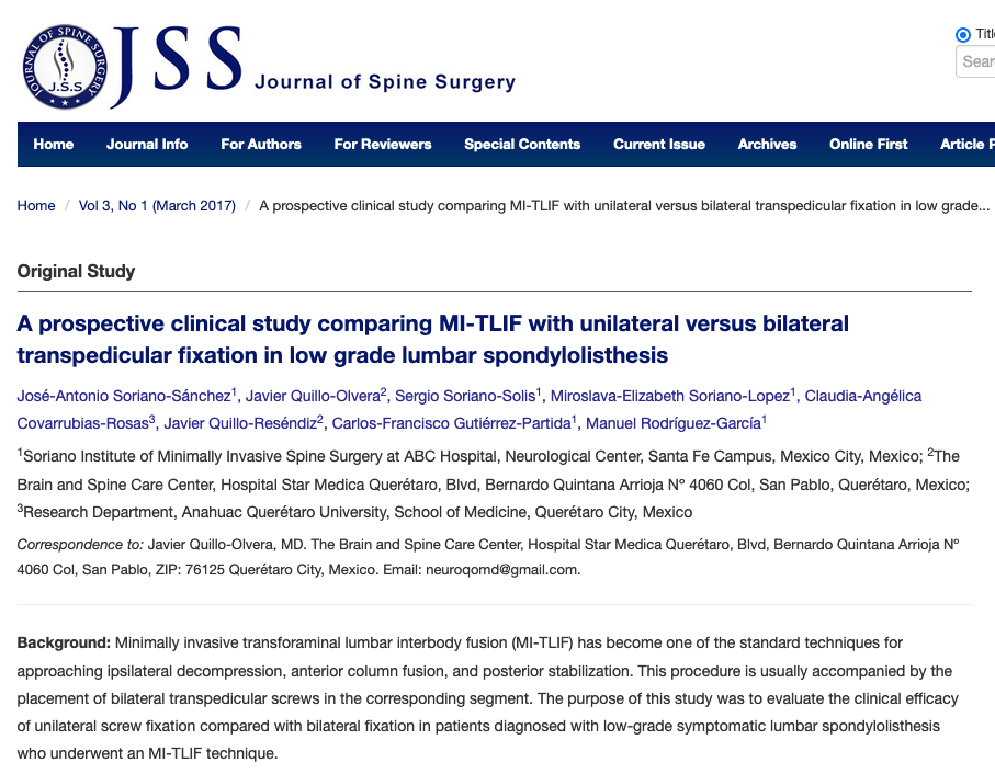 A prospective clinical study comparing MI-TLIF with unilateral versus bilateral transpedicular fixation in low grade lumbar spondylolisthesis