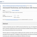 Automated Nucleotomy and Nucleolysis with Ozone